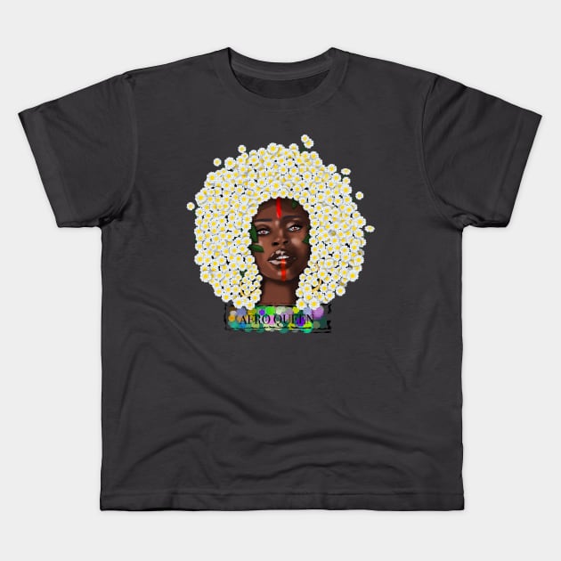 Afro queen Kids T-Shirt by Zagalar